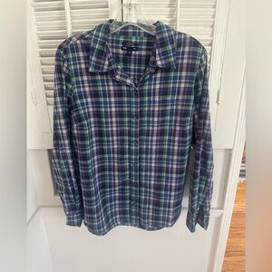 GAP Plaid Shirt - Blue, Green, and Purple